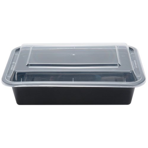 38 OZ. BLACK RECTANGLE MICROWAVE CONTAINER MT6350B  
