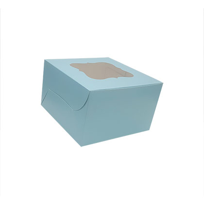 8 X 8 X 5 WHITE WINDOW CAKE BOX 