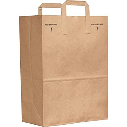 1/6 70 LB. PAPER HANDLE BAG 300 PACK  12 X 7 X 17