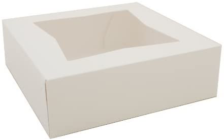 9 X 9 X 2.5 WINDOW BAKERY BOX  WHITE  200/CASE
