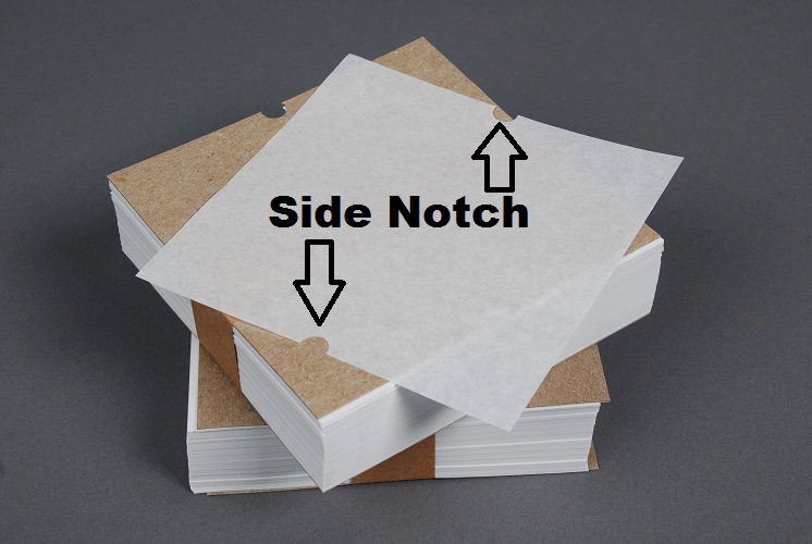 4.5 INCH SIDE NOTCH DOUBLE SIDED PATTY PAPER  HN6 4.5
