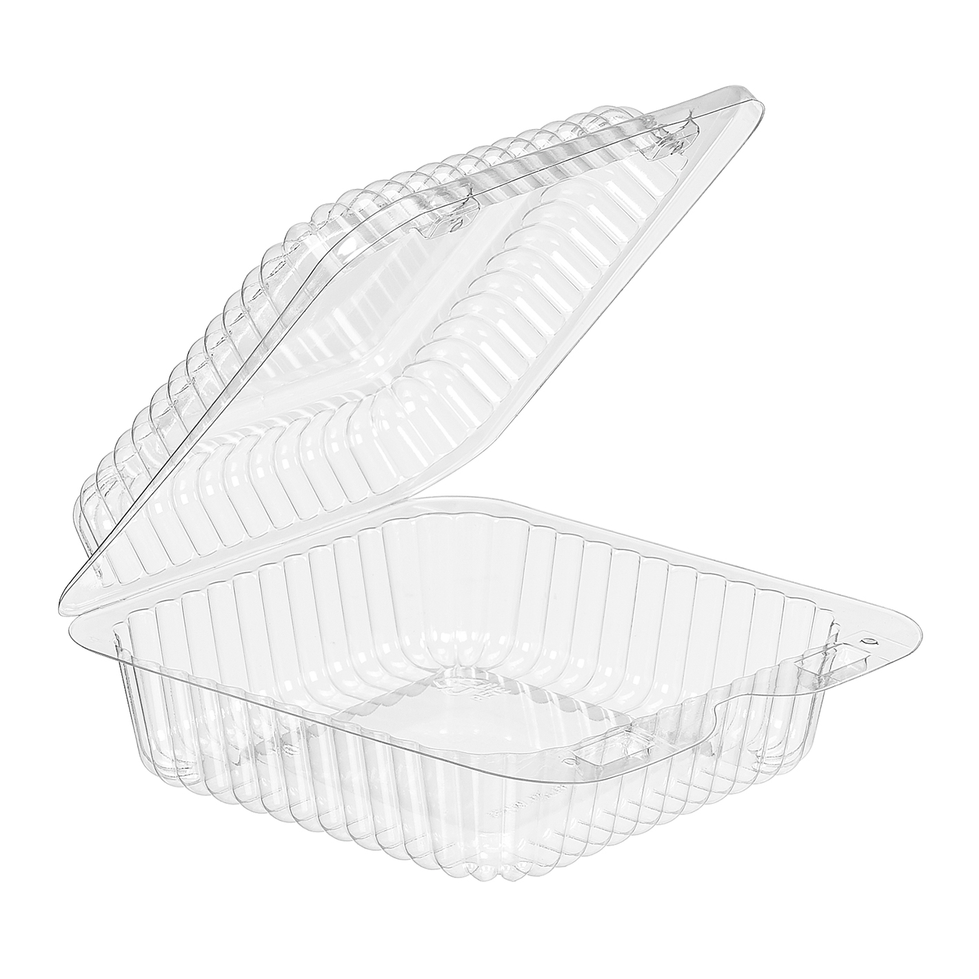 SLP10  5 X 5 X 2 INLINE CLEAR HINGED CONTAINER     500/CS