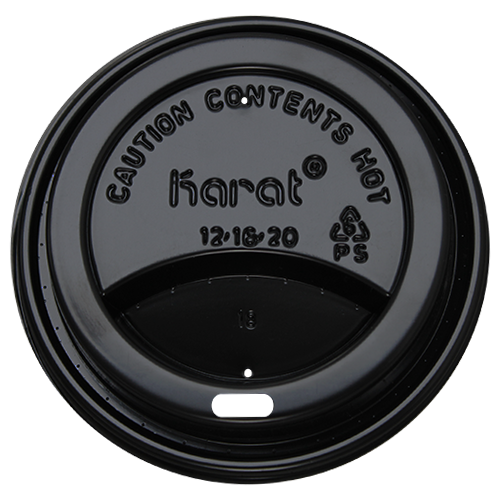 HOT CUP BLACK DOME LID  TLB316-0004 (C-KDL516B-PP)