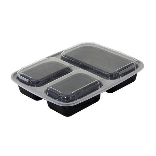 3 COMPARTMENT RECTANGLE MICROWAVE CONTAINER  MT3350